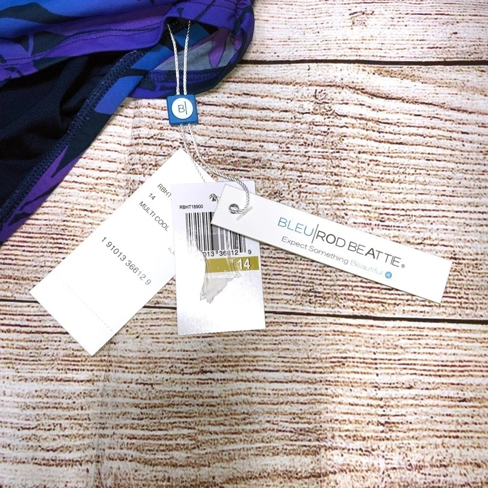 NWT Bleu Rod Beattie Fold Over Sarong Swimsuit Bikini Bottoms Size 14